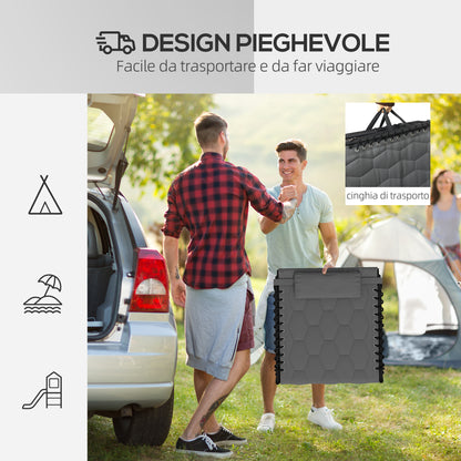 Set of 2 Garden Sun Loungers with Adjustable Backrest and Side Pocket, Steel and Oxford Fabric Sun Lounger, 65x188x36 cm, Grey and Black