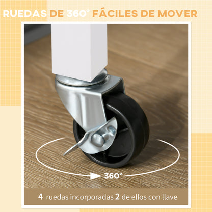 Kitchen Cart Multipurpose Serving Cart Shelving Utility Cart with Wheels for Bathroom Bedroom with Shelf Drawer Cabinet 89x40x84cm