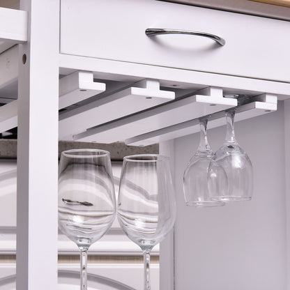 Kitchen Cart Multipurpose Serving Cart Shelving Utility Cart with Wheels for Bathroom Bedroom with Shelf Drawer Cabinet 89x40x84cm