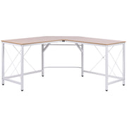 Computer Desk Office Desk L-Shape Workstation Writing Desk Corner Desk Angle Desk MDF Natural 150 x 150 x 76 cm
