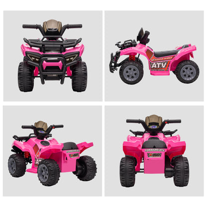 Kids Quad Electric 6V Children's Quad with Forward Function, Music, Electric Quad for Kids 1.5-3 Years Pink