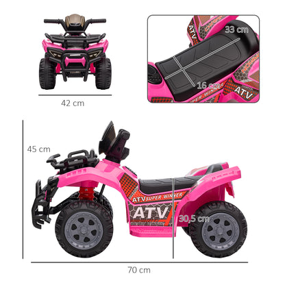 Kids Quad Electric 6V Children's Quad with Forward Function, Music, Electric Quad for Kids 1.5-3 Years Pink