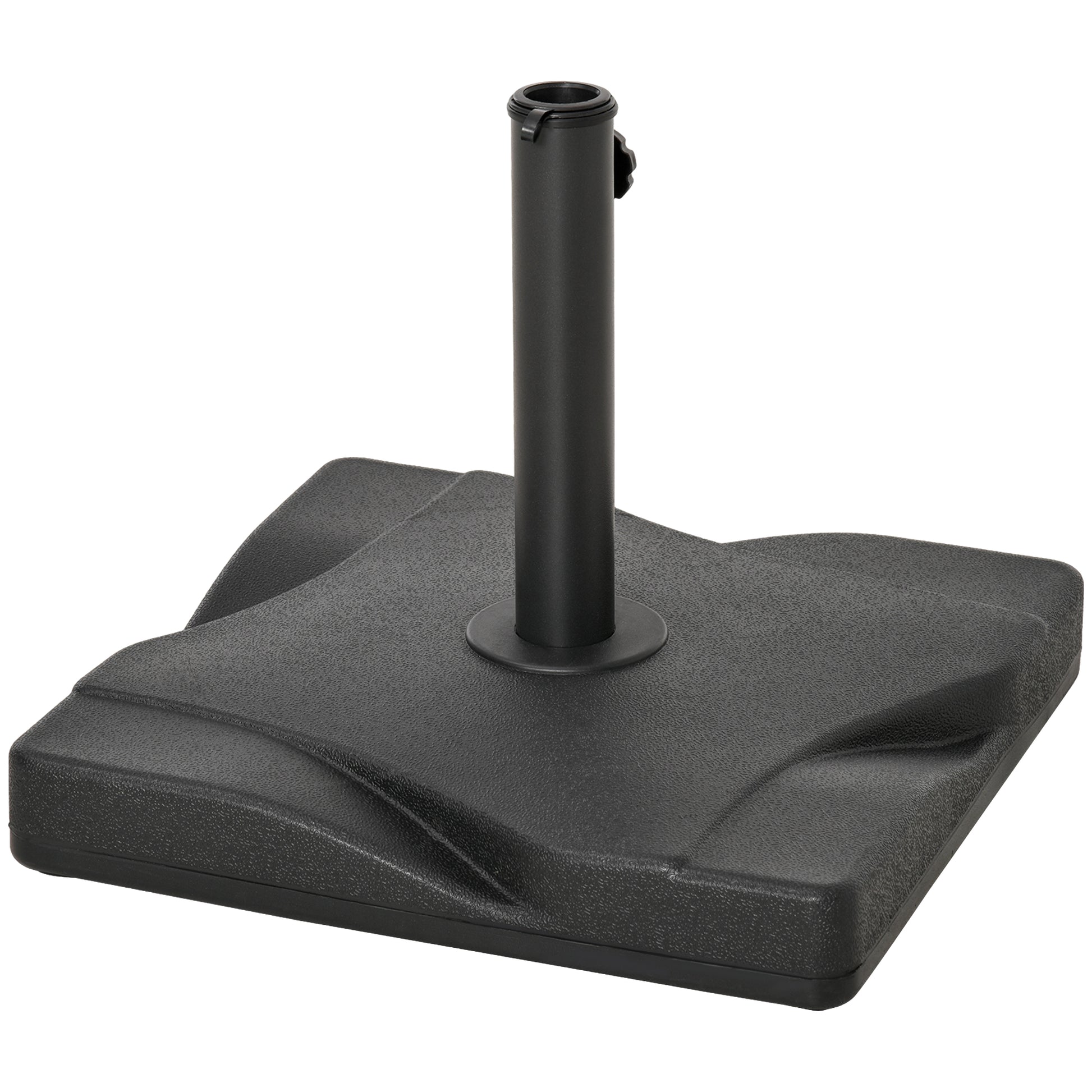 Umbrella Stand 20 kg Umbrella Stand for Umbrella Pole 32/38/48 mm Umbrella Base for Garden Terrace Balcony Cement 41.5 x 41.5 Black