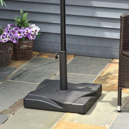 Umbrella Stand 20 kg Umbrella Stand for Umbrella Pole 32/38/48 mm Umbrella Base for Garden Terrace Balcony Cement 41.5 x 41.5 Black