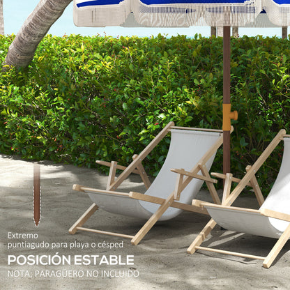 Beach Umbrella with Fringes Ø190x210 cm Patio Sunshade with 8 Rods Manual Opening Anti-UV Waterproof and Carry Bag for Garden Pool Light Gray