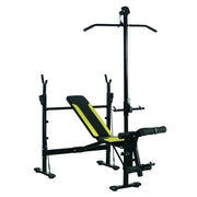 Multifunctional Weight Bench Reclining Muscle Training Bench with Adjustable Height for Total Fitness Training in Gym and Home Load 550 lbs 175x110x202 cm Black