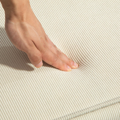 Floor Sofa 2-in-1 Foldable Sofa Bed with Corduroy Look, Upholstered Sofa Bed up to 240 kg Load Capacity for Living Room, Bedroom, Cream White