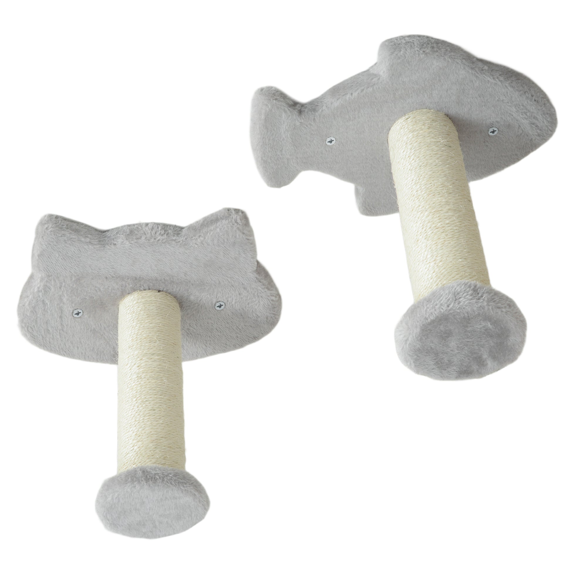 Cat Climbing Wall Set, 4-Piece Cat Furniture with Steps, Ladder, Jumping Towers, Scratching Posts, Play Ball, Sisal, for Cats up to 5 kg, Light Gray