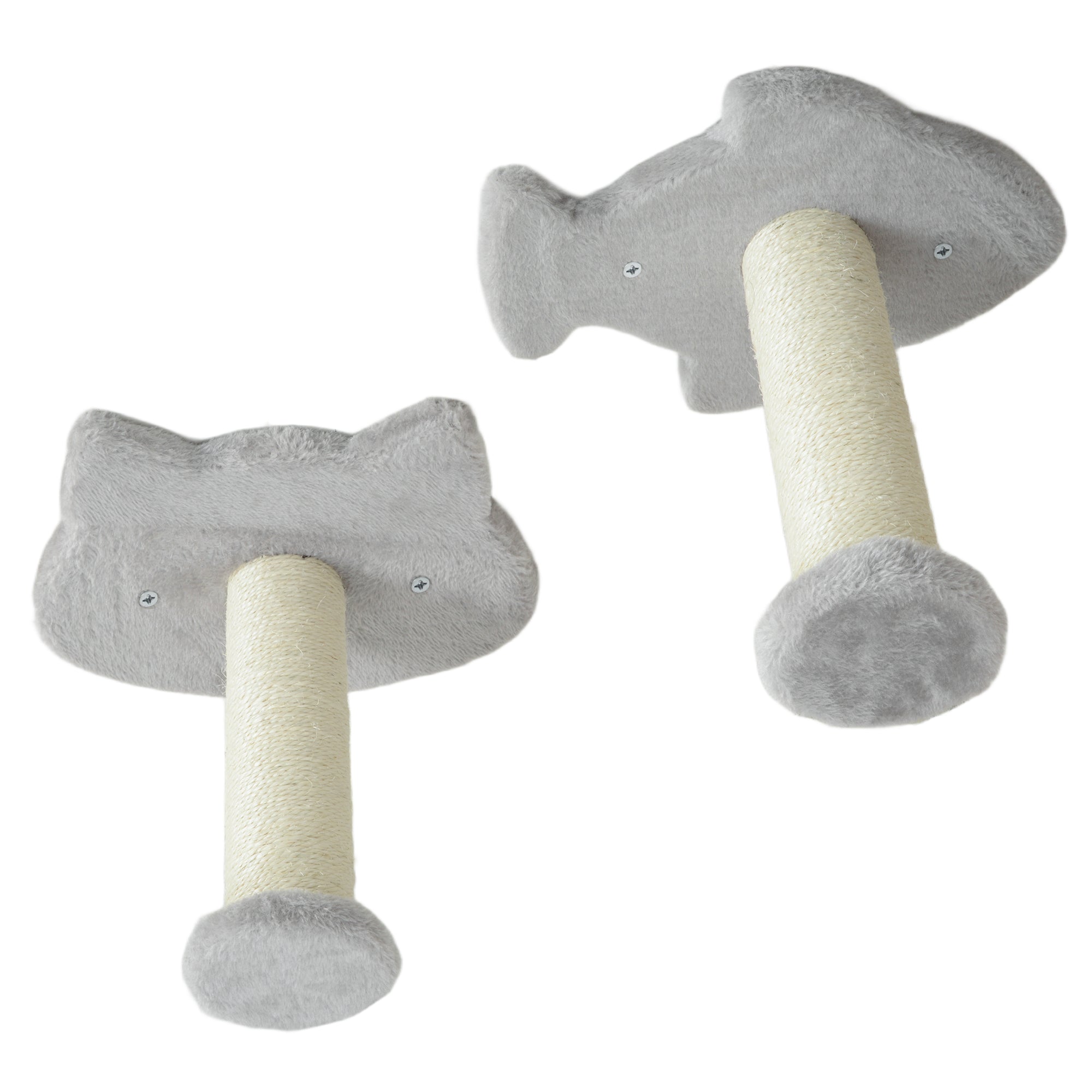 Cat Climbing Wall Set, 4-Piece Cat Furniture with Steps, Ladder, Jumping Towers, Scratching Posts, Play Ball, Sisal, for Cats up to 5 kg, Light Gray