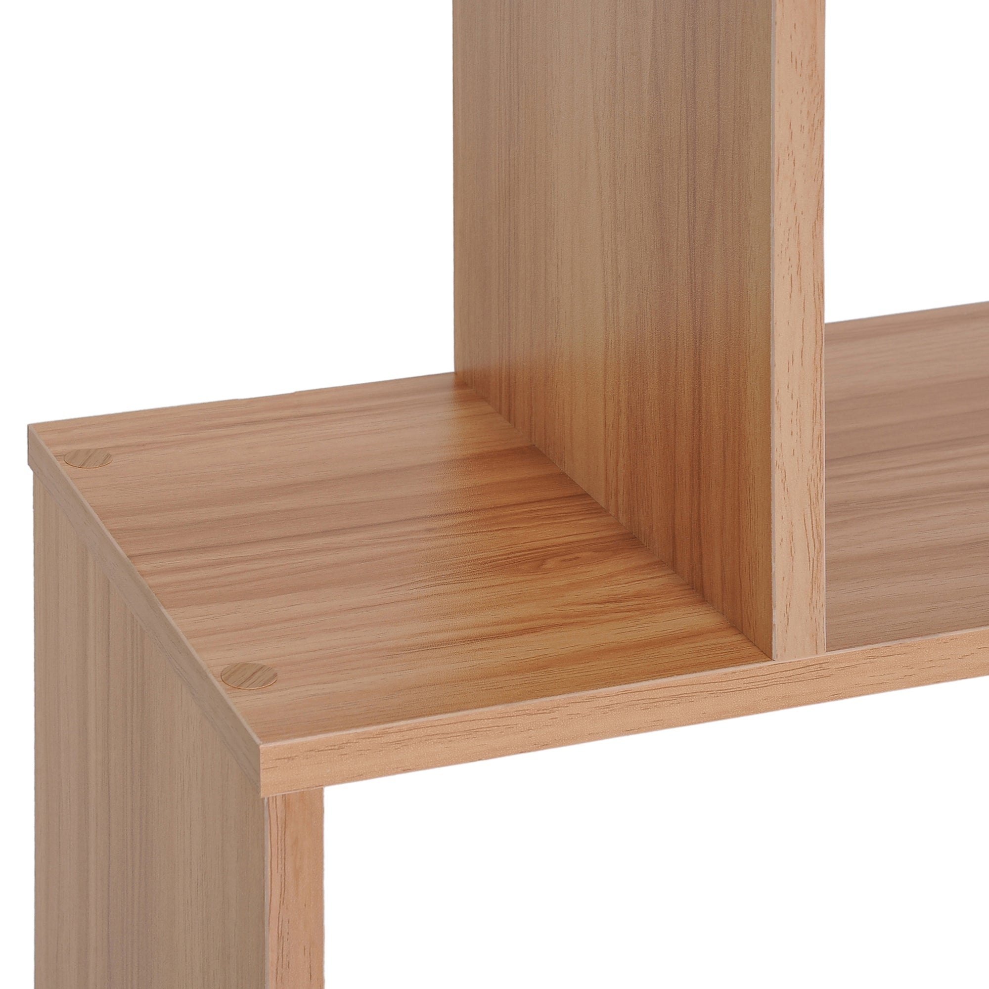 Modern Design Wooden Bookcase with 6 Shelves Natural Wood 80 x 23 x 192cm