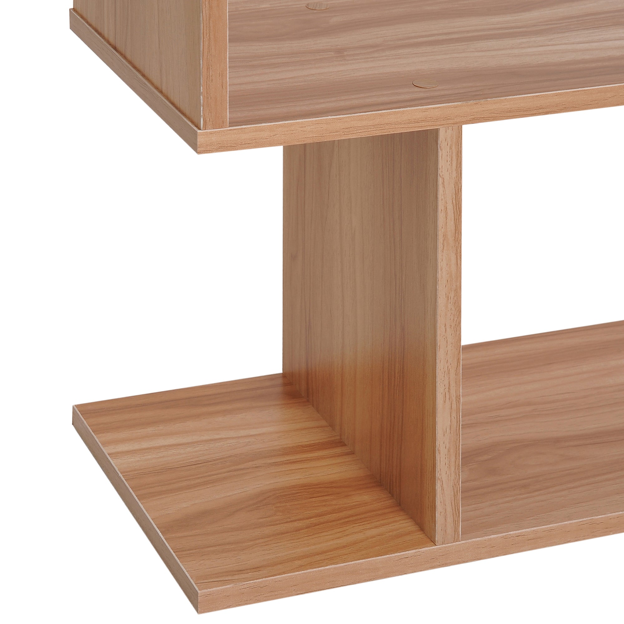 Modern Design Wooden Bookcase with 6 Shelves Natural Wood 80 x 23 x 192cm