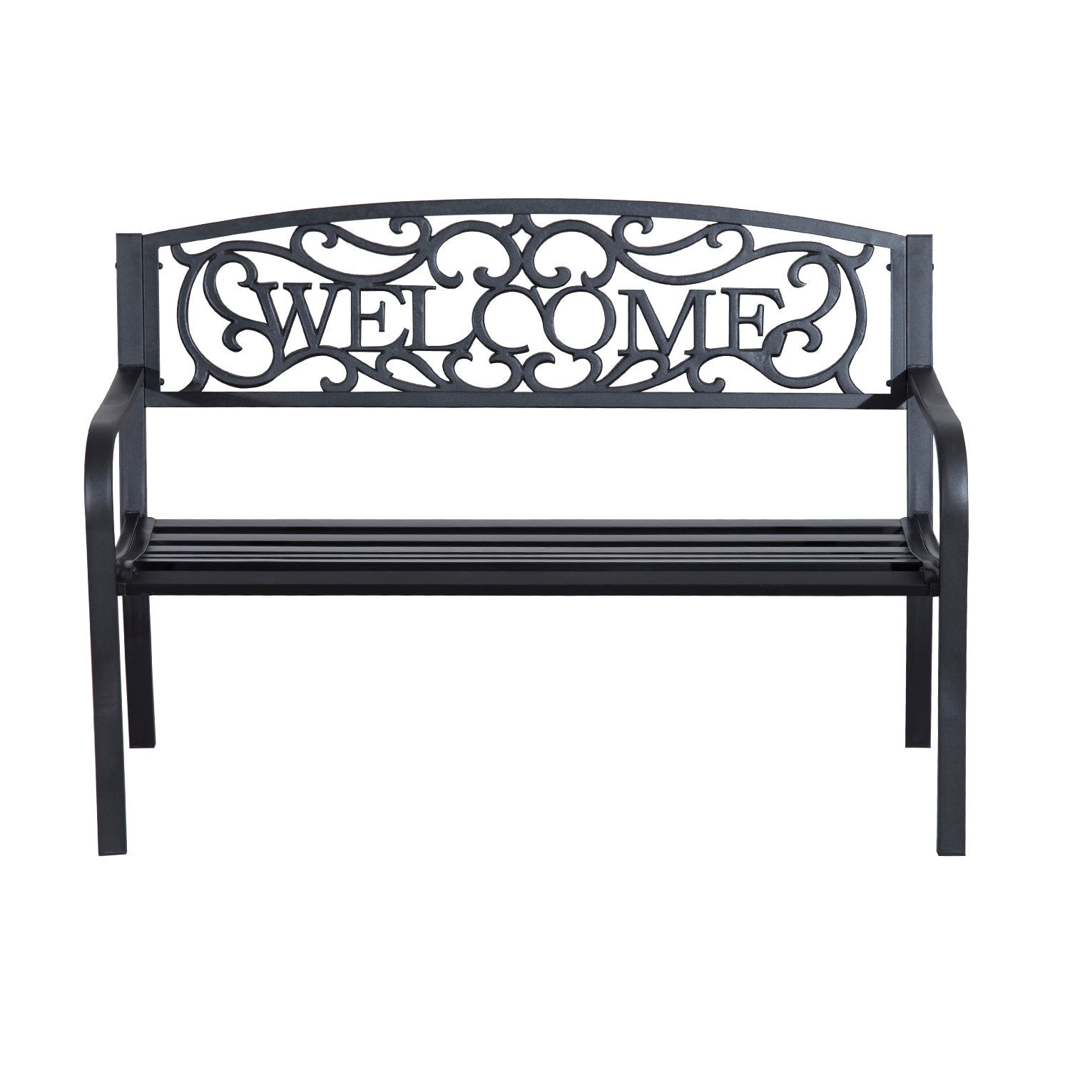 2-Seater Garden Bench Park Bench Metal Garden Furniture