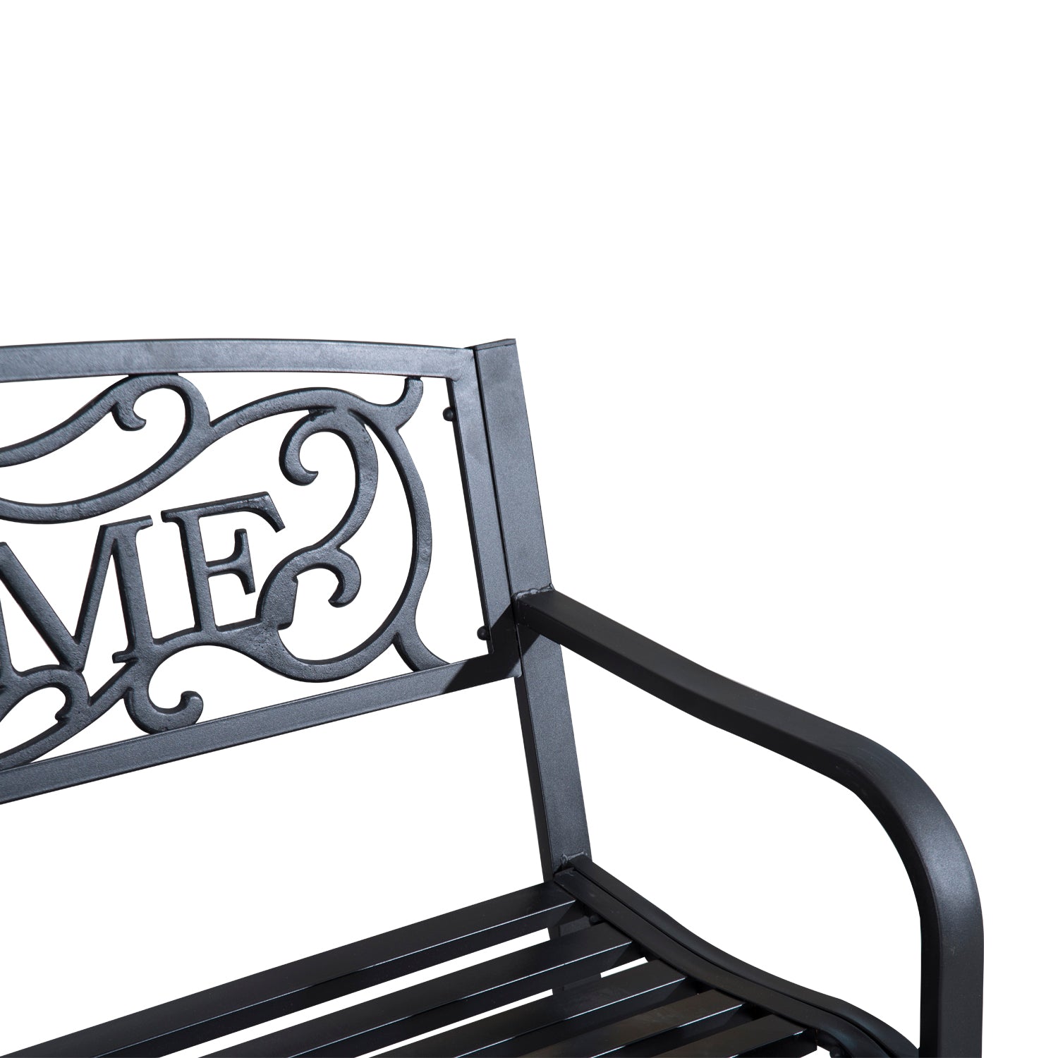 2-Seater Garden Bench Park Bench Metal Garden Furniture