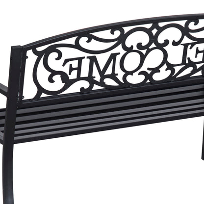 2-Seater Garden Bench Park Bench Metal Garden Furniture