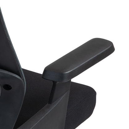 Ergonomic Tiltable Office Chair with Lumbar Support, Swivel Desk Chair with Headrest and Adjustable Height for Study, in Breathable Mesh Fabric, Black