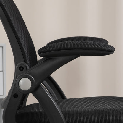 Ergonomic Office Chair with Mesh Backrest and Padded Seat, Adjustable Height, 65.5x61.5x88-97.5cm, Black