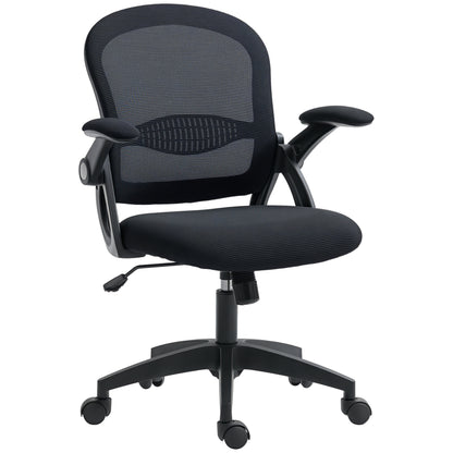 Ergonomic Office Chair with Mesh Backrest and Padded Seat, Adjustable Height, 65.5x61.5x88-97.5cm, Black