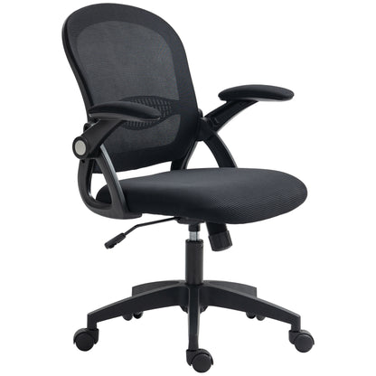 Ergonomic Office Chair with Mesh Backrest and Padded Seat, Adjustable Height, 65.5x61.5x88-97.5cm, Black