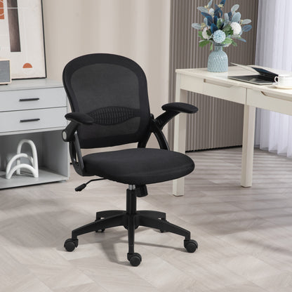 Ergonomic Office Chair with Mesh Backrest and Padded Seat, Adjustable Height, 65.5x61.5x88-97.5cm, Black
