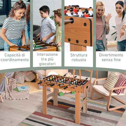 Professional Foosball Table for Children and Adults with MDF Wood Rods 92x46x78cm