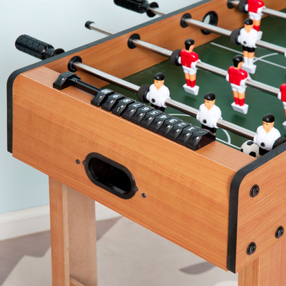 Professional Foosball Table for Children and Adults with MDF Wood Rods 92x46x78cm