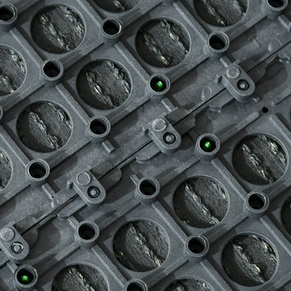 Artificial Grass 10 Pieces Lawn Carpet 30 x 30 cm Turf Mat Synthetic Grass Roll Lawn for Garden Balcony 25 mm Plastic Dark Green