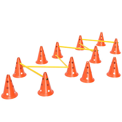 Agility Set for Dogs 6-Piece Dog Agility Equipment Set with 12 Cones 6 Adjustable Hurdles Carry Bag Training Accessories Coordination Training for Games Training