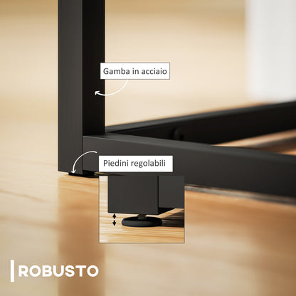 Modern and Minimalist Entryway Bench with Adjustable Legs, Upholstered Bedroom Bench in Velvet Fabric and Steel, 94x42x44 cm, Cream