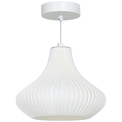 Modern Pendant Lamp Ceiling Lamp E27 with 3D Printing Shade Lighting for Dining Room Kitchen Living Room Bar Restaurant White