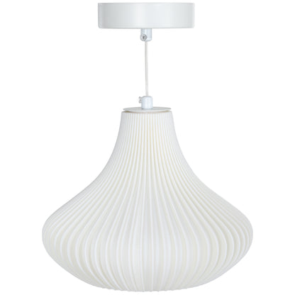 Modern Pendant Lamp Ceiling Lamp E27 with 3D Printing Shade Lighting for Dining Room Kitchen Living Room Bar Restaurant White