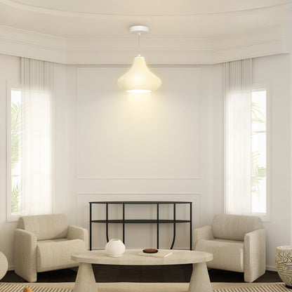 Modern Pendant Lamp Ceiling Lamp E27 with 3D Printing Shade Lighting for Dining Room Kitchen Living Room Bar Restaurant White