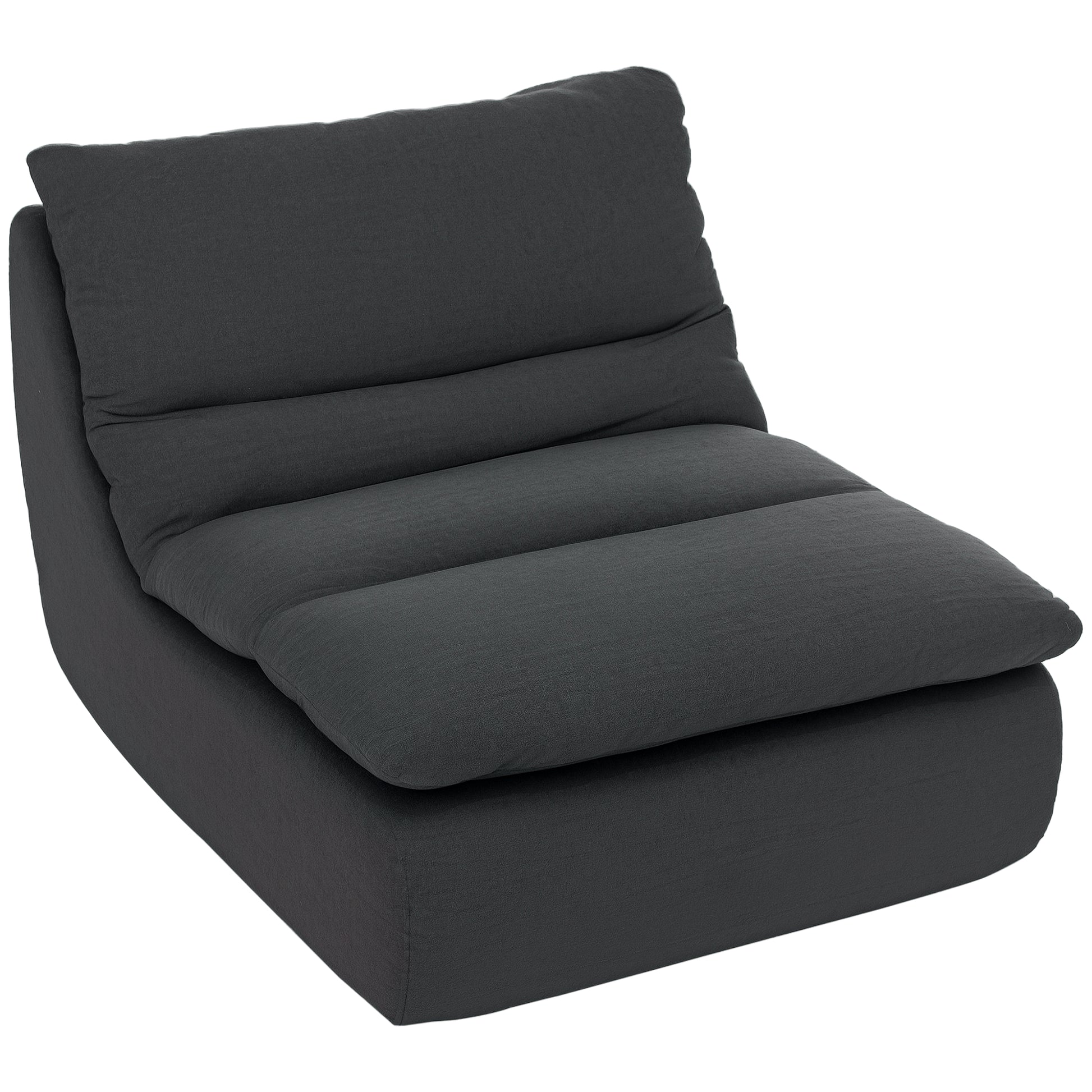 Floor Chair with one-piece ultra-high-density foam, floor seat Lazy Sofa with velvet look Meditation chair Recliner for Home, Office, Gray