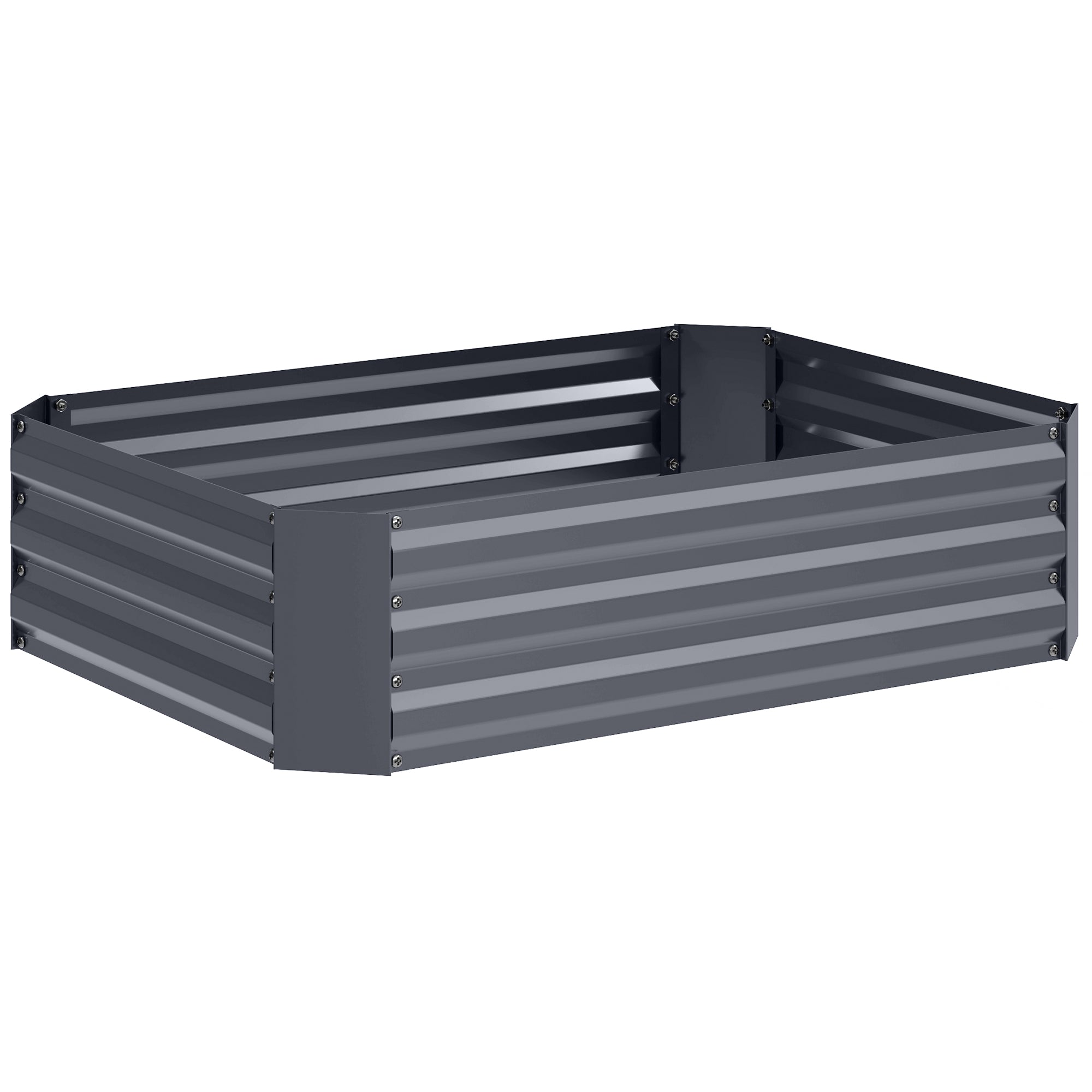 Raised Bed Made of Steel, Planting Bed Cold Frame Garden Bed Flower Box Stackable, Planter Vegetable Bed 120x90x30cm for Garden Balcony, Planter for Flowers, Plants, Vegetables