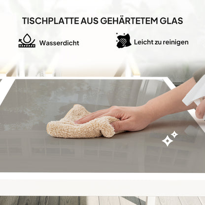 Dining Set 5 pcs. Dining for 4 persons Removable dining table with 4 chairs, dining group kitchen table set with steel frame balcony furniture garden furniture for patio, balcony Multicolored