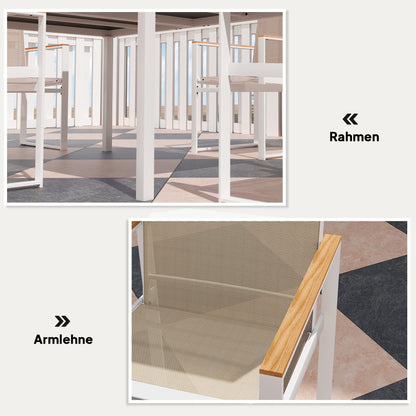 Dining Set 5 pcs. Dining for 4 persons Removable dining table with 4 chairs, dining group kitchen table set with steel frame balcony furniture garden furniture for patio, balcony Multicolored