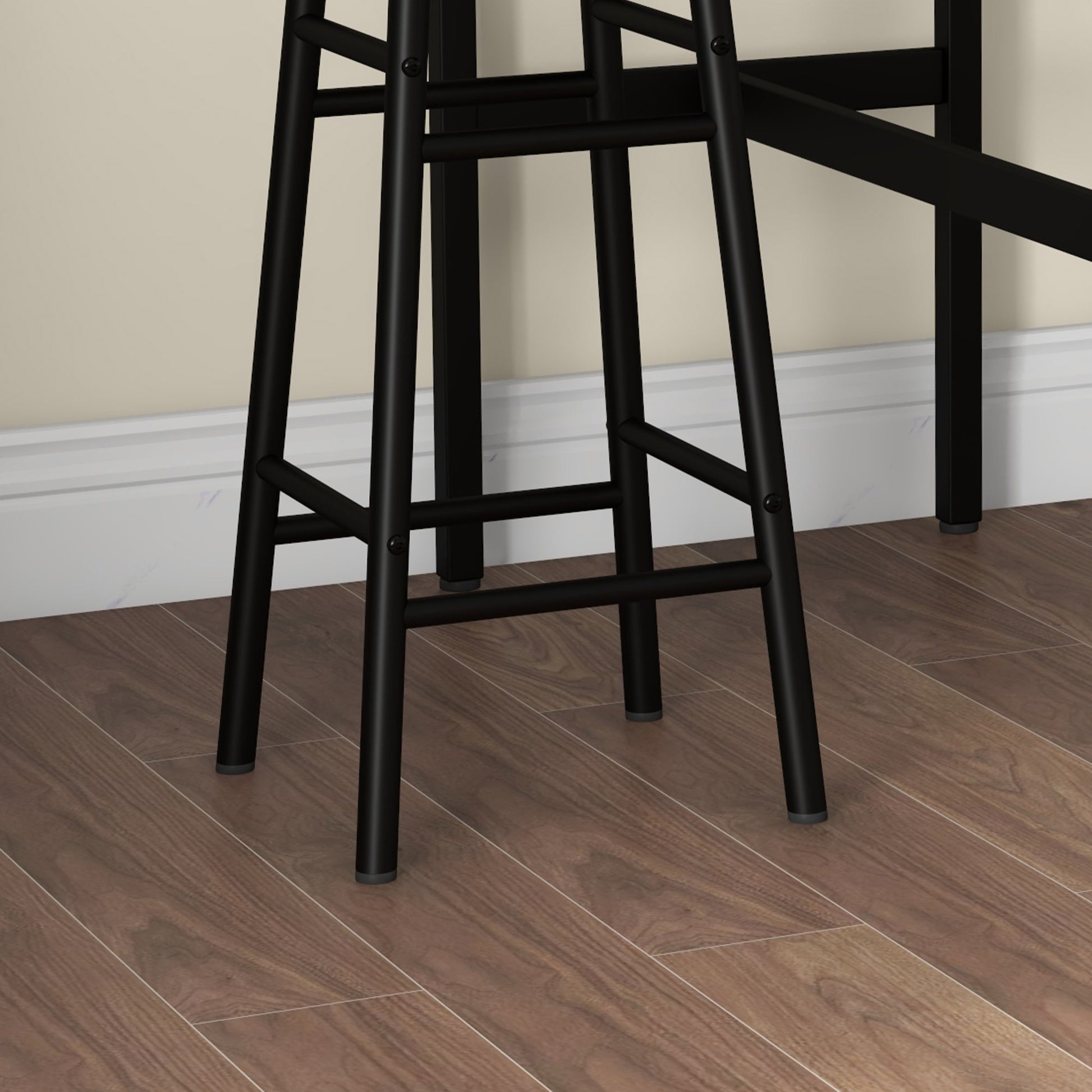 Bar Table Set Bar Table with Bar Stools Set for 2 People Dining Table with 2 Bar Stools with Footrests, Kitchen Table in Industrial Design for Dining Room, Kitchen, Rustic Brown