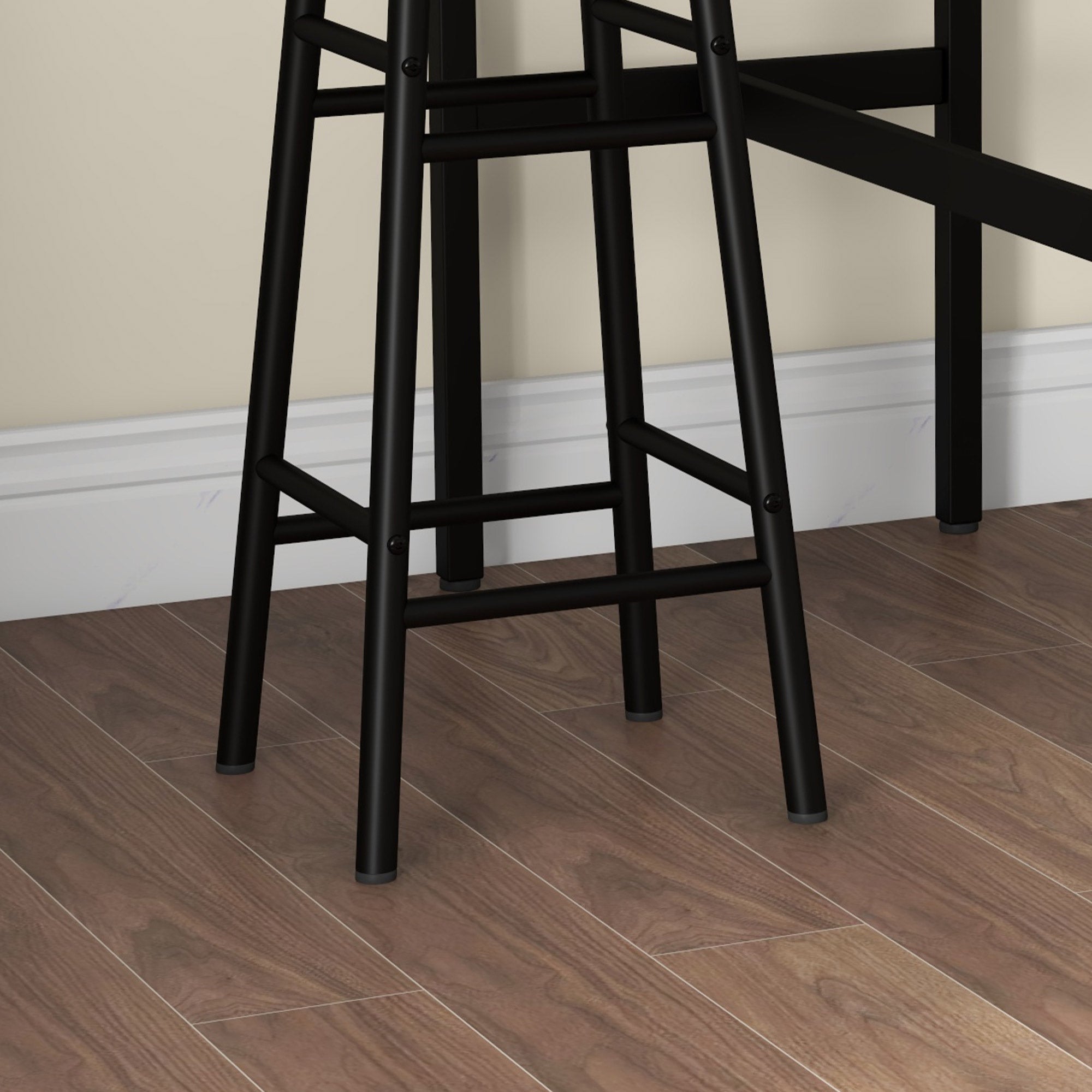 Bar Table Set Bar Table with Bar Stools Set for 2 People Dining Table with 2 Bar Stools with Footrests, Kitchen Table in Industrial Design for Dining Room, Kitchen, Rustic Brown