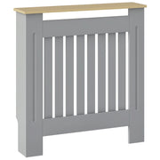 Radiator Cover 78x19x83 cm MDF Radiator Cover for Living Room Bedroom Hallway Gray and Oak