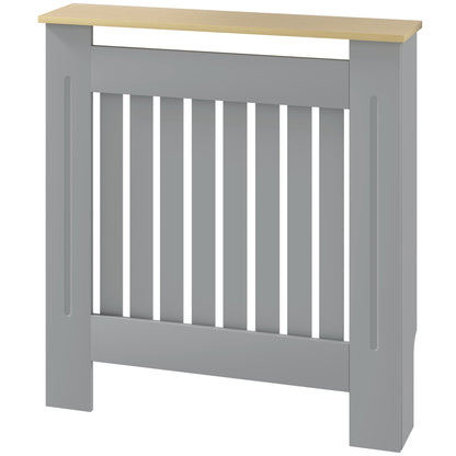 Radiator Cover 78x19x83 cm MDF Radiator Cover for Living Room Bedroom Hallway Gray and Oak