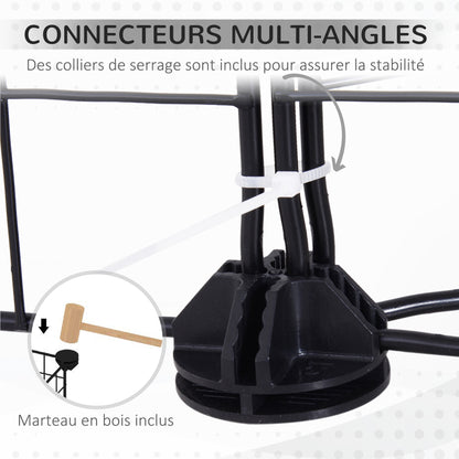 Enclosure for Small Animals, Rabbit, Guinea Pig and Rodent Playpen Pet Fence Modular, Black