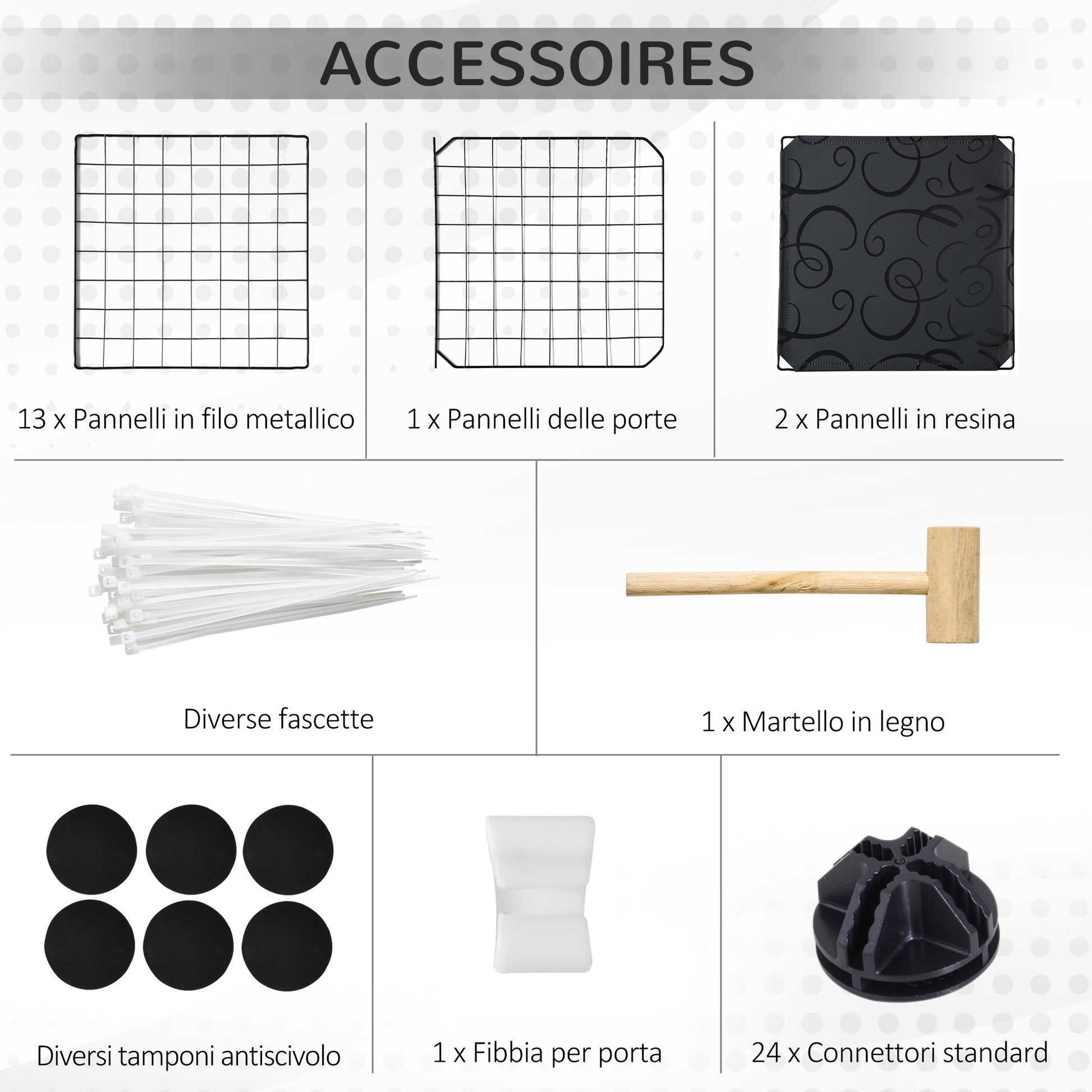 Enclosure for Small Animals, Rabbit, Guinea Pig and Rodent Playpen Pet Fence Modular, Black