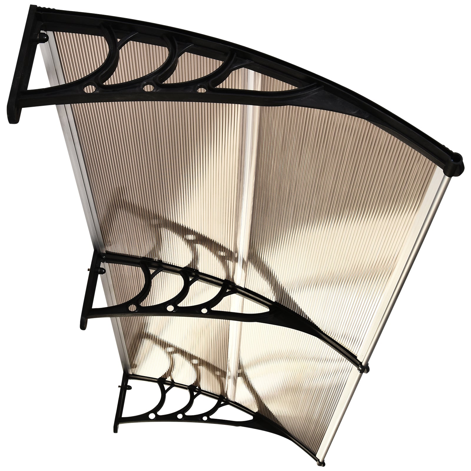 Canopy Awning for Front Door 75x195x23 cm Outdoor Sun Rain Protection Alu Brown