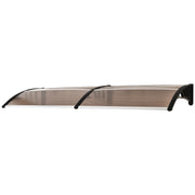 Canopy Awning for Front Door 75x195x23 cm Outdoor Sun Rain Protection Alu Brown