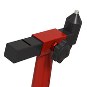 Front Wheel Motorbike Stand Motorcycle Lift Stand with U and L-shaped Swing Arm, Universal Steel Workshop Lifting Stand in Red