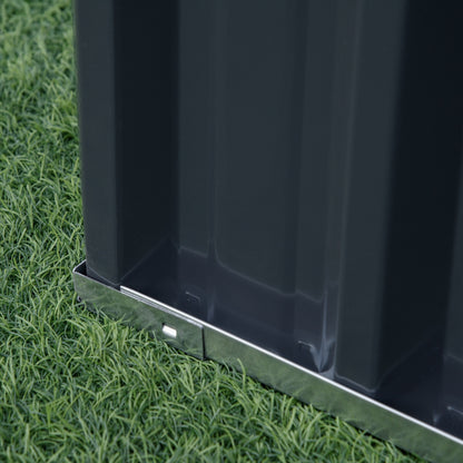 Urban Garden 174x90x30 cm Steel Garden Bed Includes Gloves Rectangular Planter for Crops Plants Flowers for Terrace Balcony Outdoor Gray