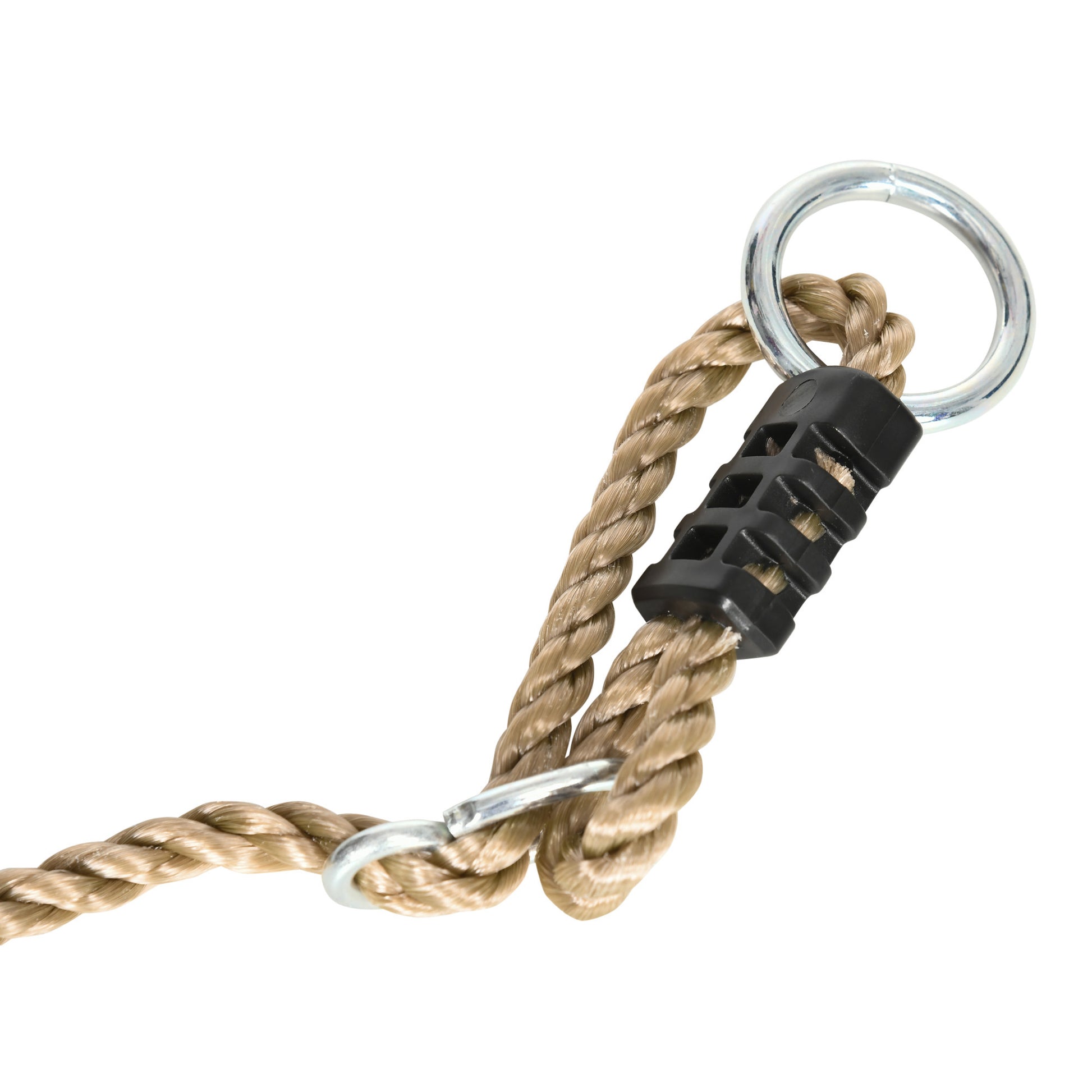 Children's Zipline Kits for 6-10 Year Olds Garden Zipline Non-slip Grip Adjustable Rope Tree Protection Device Maximum Capacity 80 kg Yellow Steel Cable