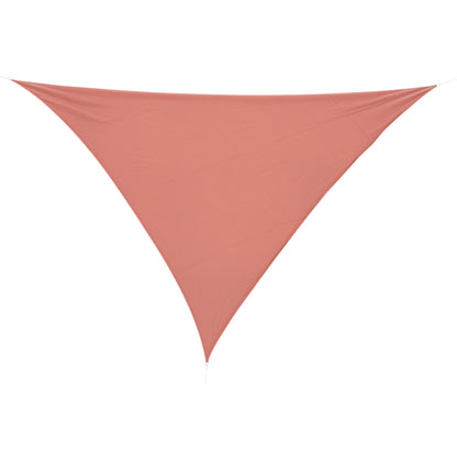 Large Triangular Sun Shade Sail 4 x 4 x 4 m High-density Polyethylene UV Resistant Rusty Red Color