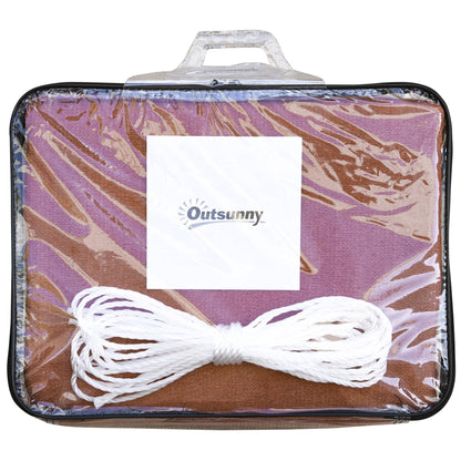 Large Triangular Sun Shade Sail 4 x 4 x 4 m High-density Polyethylene UV Resistant Rusty Red Color