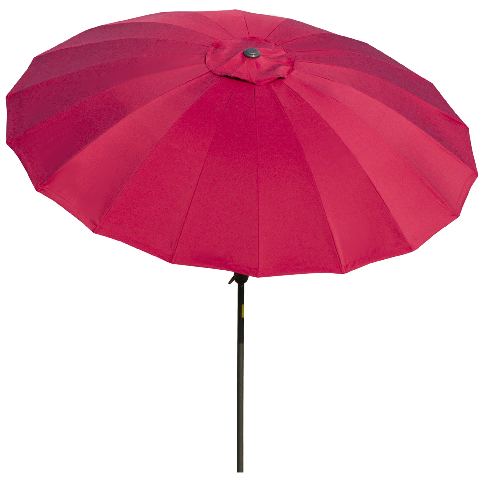 Terrace Umbrella Ø250 cm Garden Umbrella with Tilt Angle 18 Rods and Crank Waterproof Sunshade for Patio Terrace Burgundy