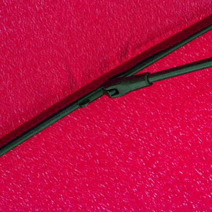 Terrace Umbrella Ø250 cm Garden Umbrella with Tilt Angle 18 Rods and Crank Waterproof Sunshade for Patio Terrace Burgundy